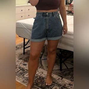 Zara Mom Fit Denim Shorts